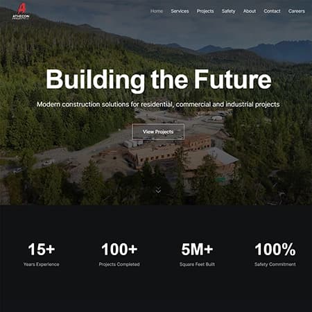 construction company website Vancouver Island